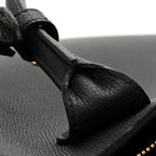 Grainy Calfskin House Check Large Banner Tote Black