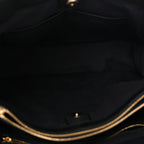 Grainy Calfskin House Check Large Banner Tote Black