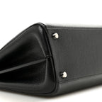 Grainy Calfskin Small Zumi Top Handle Bag Black