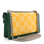 Azalea Calfskin GG Monogram Bi-Color Debossed Small Dionysus Shoulder Bag Stone Topaz Mystic White Emerald
