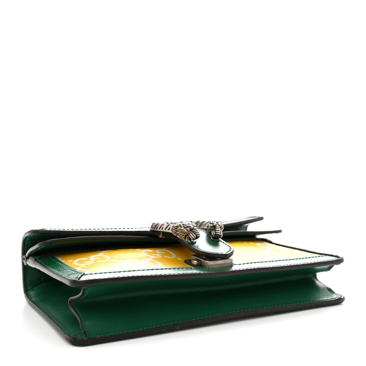 Azalea Calfskin GG Monogram Bi-Color Debossed Small Dionysus Shoulder Bag Stone Topaz Mystic White Emerald