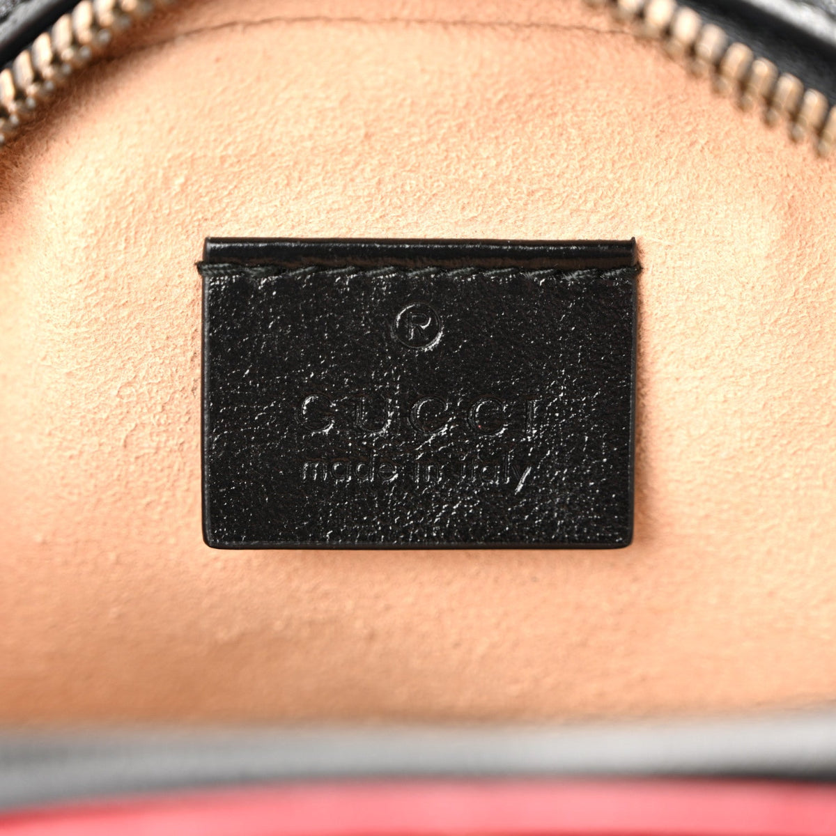 Azalea Calfskin Matelasse Diagonal Patchwork Mini Torchon GG Marmont Round Shoulder Bag Black Beige Romantic Cerise