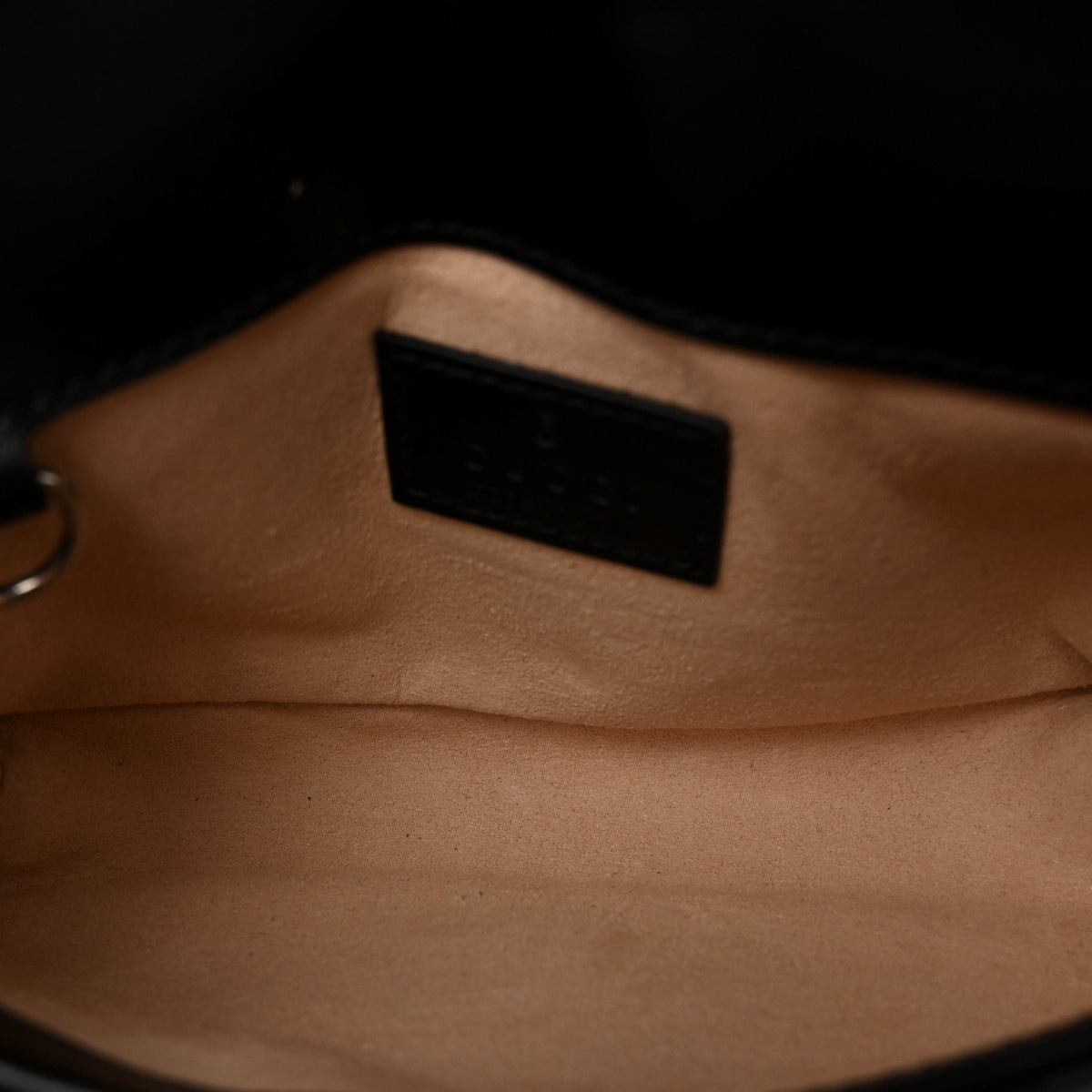 Calfskin Matelasse Monochrome GG Marmont Chain Belt Bag Black