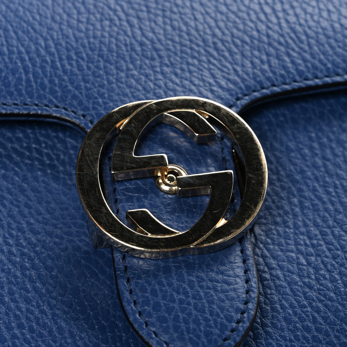 Dollar Calfskin Small Interlocking G Shoulder Bag Caspian
