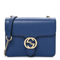 Dollar Calfskin Small Interlocking G Shoulder Bag Caspian