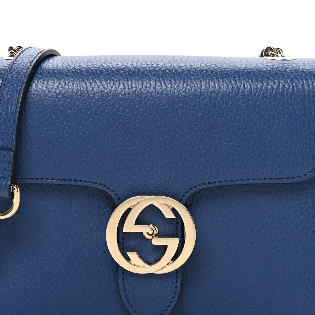 Dollar Calfskin Small Interlocking G Shoulder Bag Caspian