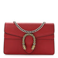 Dollar Calfskin Swarovski Crystal Small Dionysus Shoulder Bag Hibiscus Red