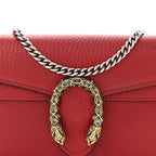 Dollar Calfskin Swarovski Crystal Small Dionysus Shoulder Bag Hibiscus Red