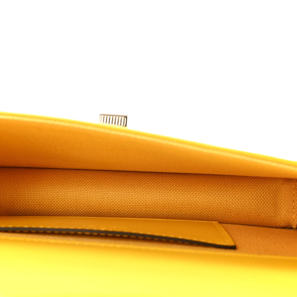 GG Monogram Scratch Lux Calfskin Mini Luce Shoulder Bag Yellow