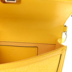 GG Monogram Scratch Lux Calfskin Mini Luce Shoulder Bag Yellow