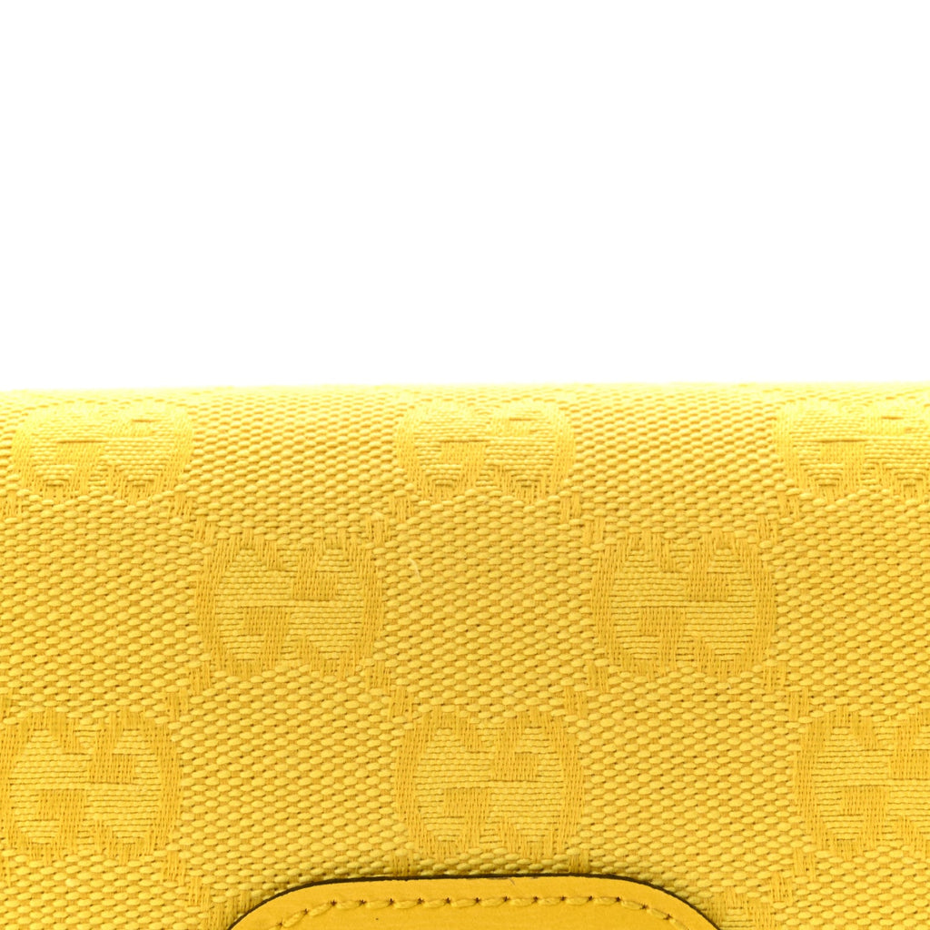 GG Monogram Scratch Lux Calfskin Mini Luce Shoulder Bag Yellow