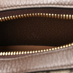 GG Supreme Monogram Textured Calfskin Web Mini Ophidia Half Moon Hobo Beige Ebony New Acero Beige Ebony New Acero