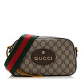 GG Supreme Monogram Web Neo Vintage Shoulder Bag Beige New Acero Crop