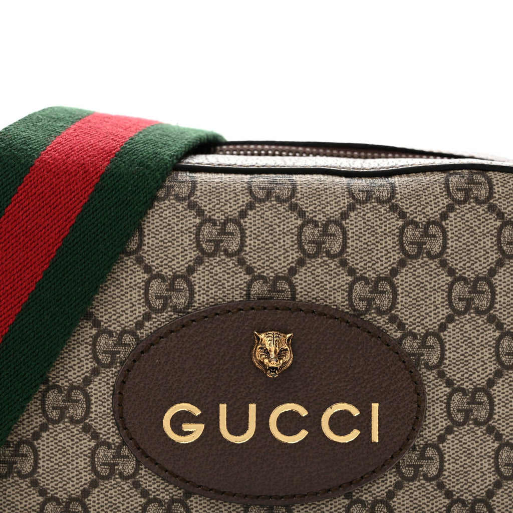 GG Supreme Monogram Web Neo Vintage Shoulder Bag Beige New Acero Crop