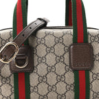 GG Supreme Web Mini GG Top Handle Bag Beige Ebony New Acero
