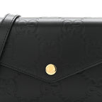 Gilbert Calfskin GG Super Mini Shoulder Bag Black