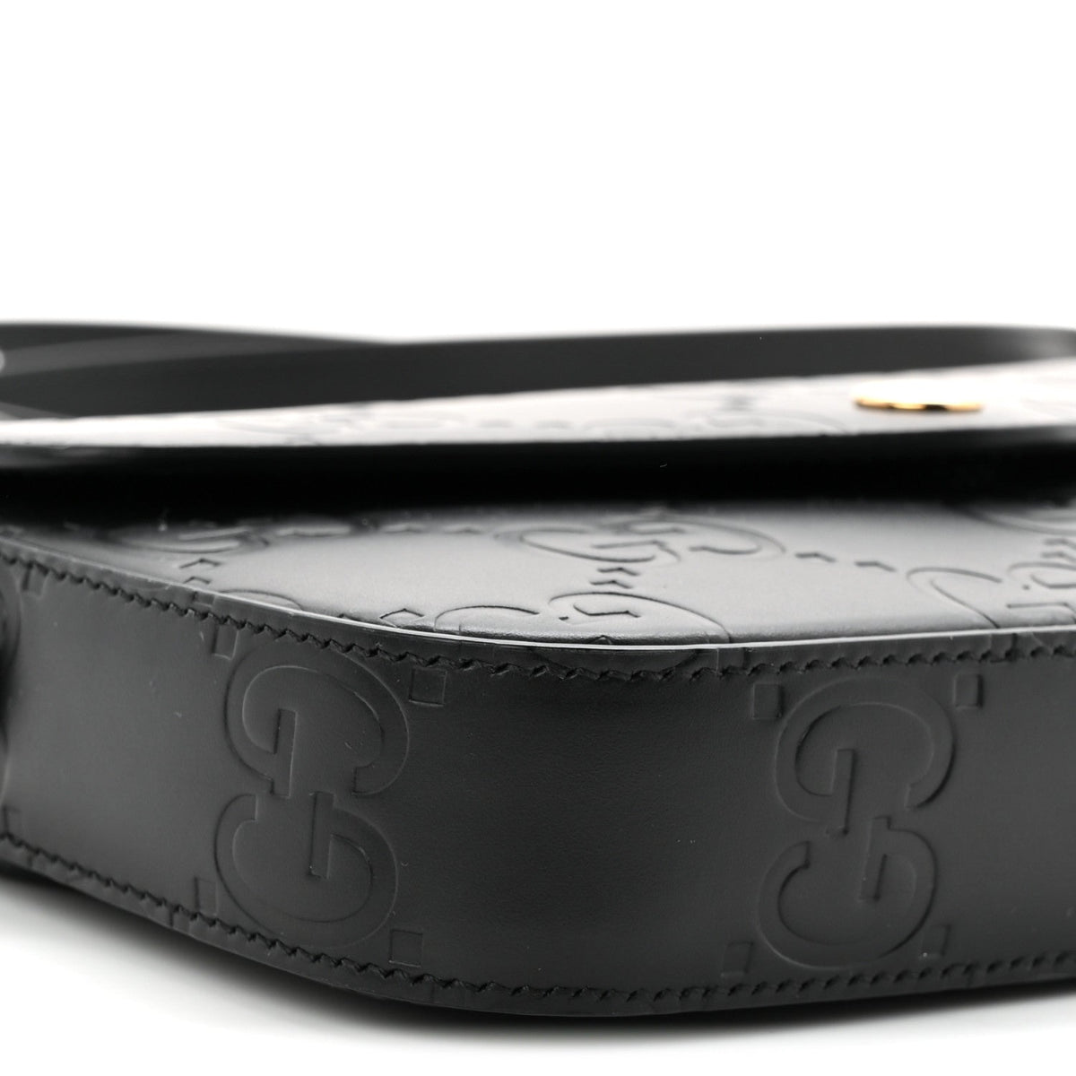 Gilbert Calfskin GG Super Mini Shoulder Bag Black