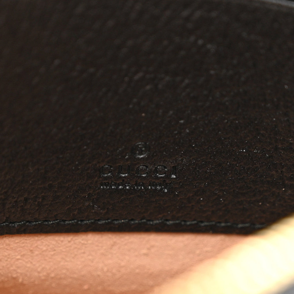 Grained Calfskin Web Mini Ophidia Round Shoulder Bag Black
