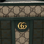 Monogram GG Mignon Textured Dollar Calfskin GG Supreme Monogram Quilted Mini GG Shoulder Bag Green Beige Ebony