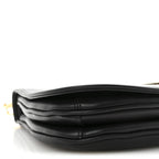 Roxy Calfskin Web Medium Studded Blondie Shoulder Flap Bag Black