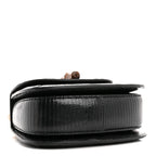 Sequin Lizard Embossed GG Mini Bamboo 1947 Top Handle Chain Bag Black White