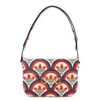 X ADIDAS Shangai Calfskin Web Trefoil Interlocking G Small Horsebit 1955 Shoulder Bag Red White Blue