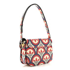 X ADIDAS Shangai Calfskin Web Trefoil Interlocking G Small Horsebit 1955 Shoulder Bag Red White Blue