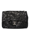 Hidden Sequin Maxi Flap Black
