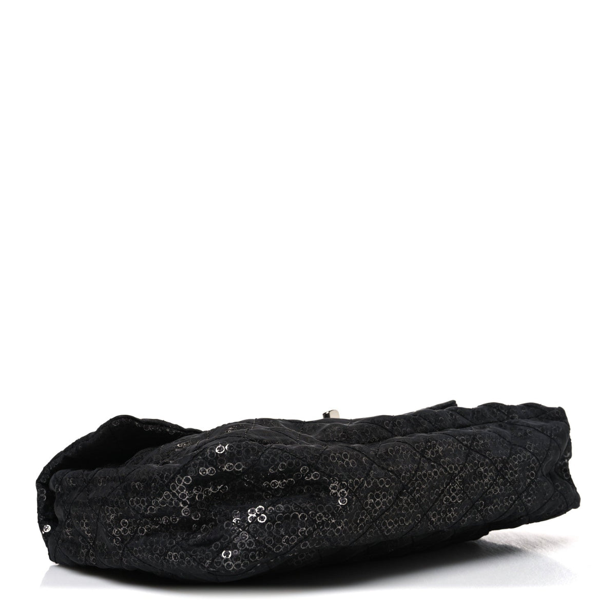 Hidden Sequin Maxi Flap Black