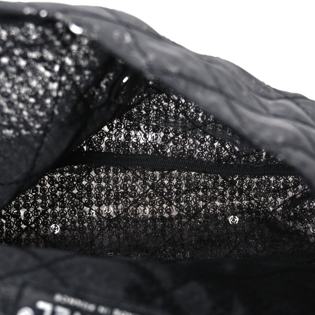 Hidden Sequin Maxi Flap Black