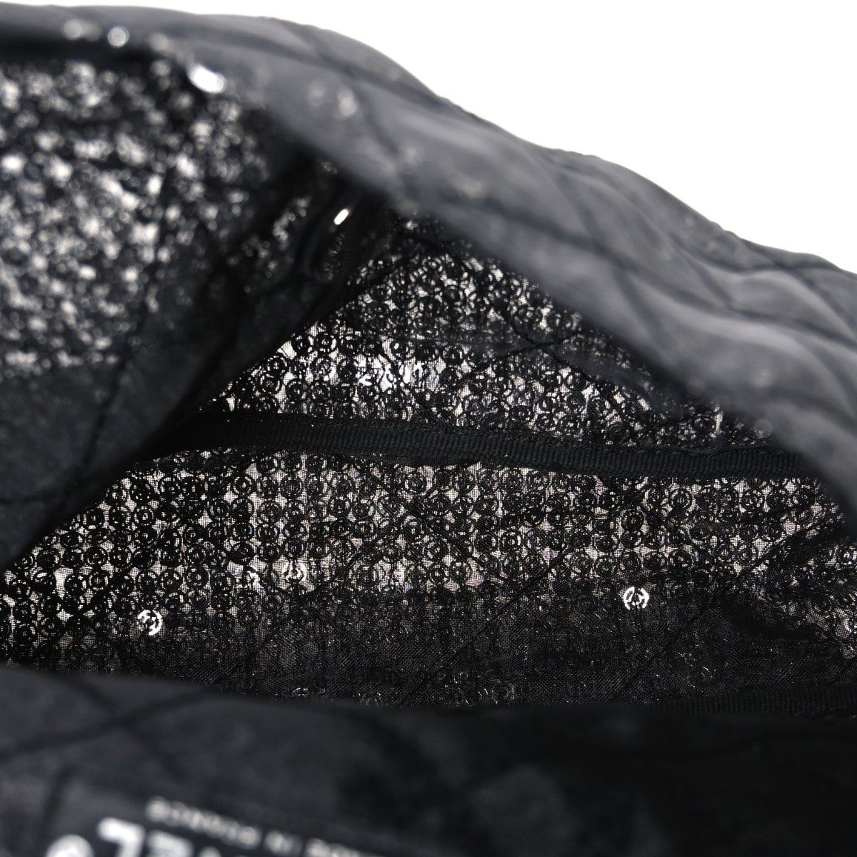 Hidden Sequin Maxi Flap Black