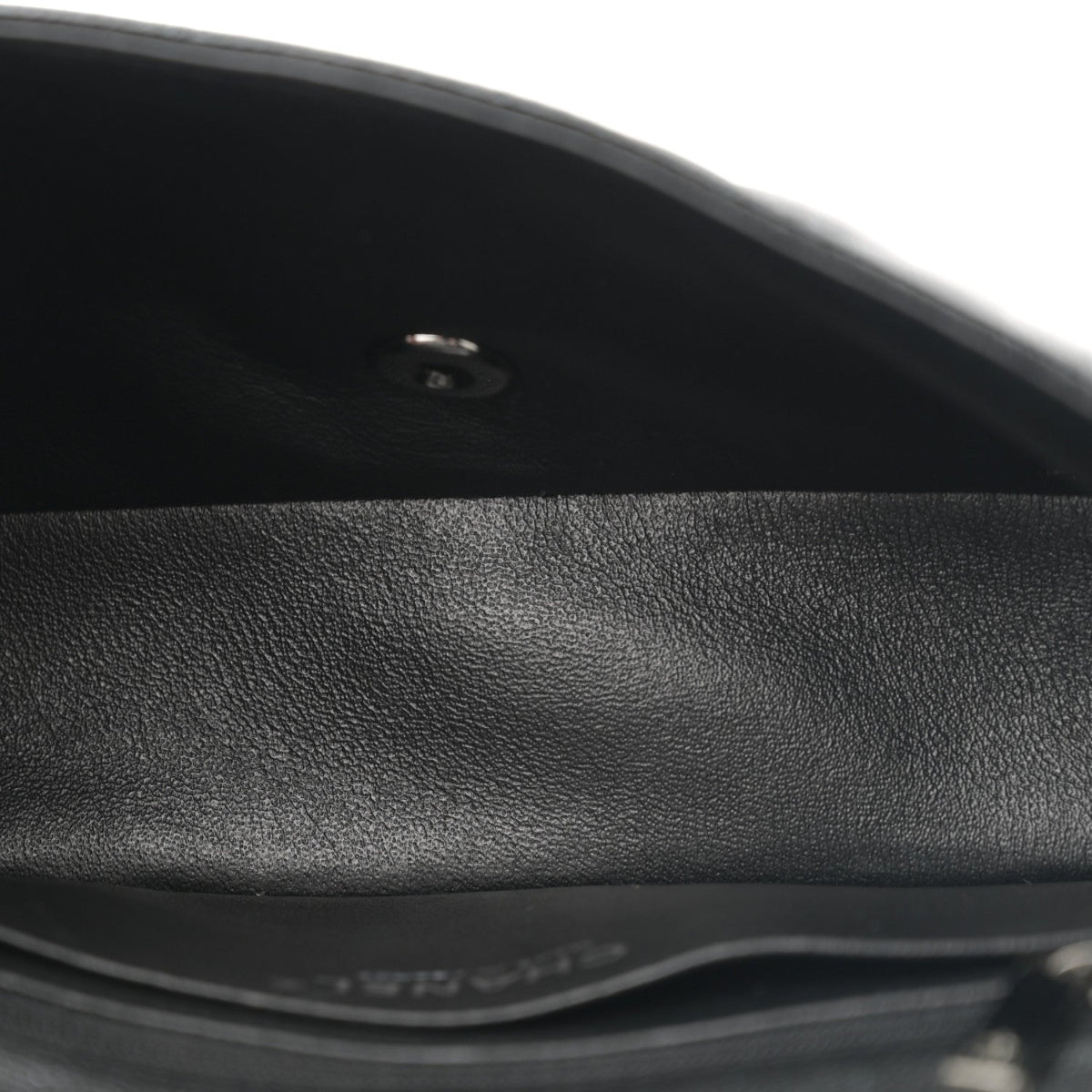 Iridescent Caviar Quilted Mini Rectangular Flap Black