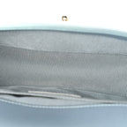 Iridescent Patent Calfskin Quilted Medium Boy Flap Light Blue