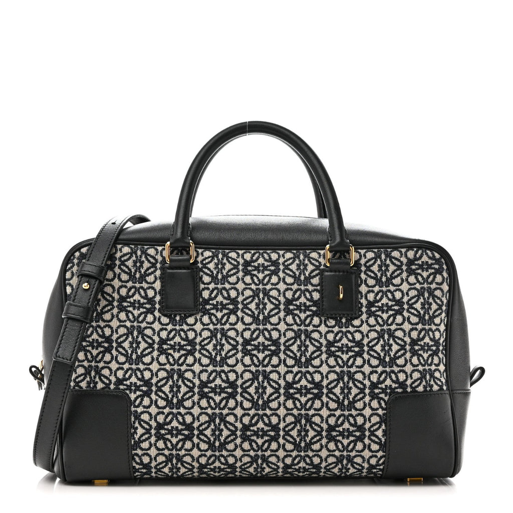 Jacquard Anagram Calfskin Amazona 28 Black Navy
