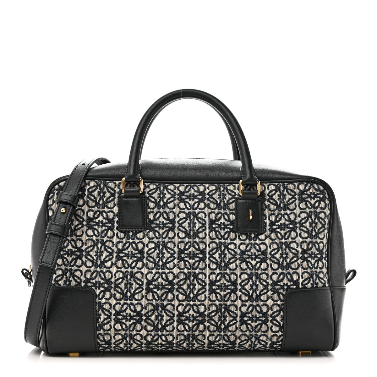 Jacquard Anagram Calfskin Amazona 28 Black Navy