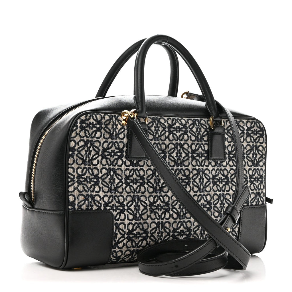 Jacquard Anagram Calfskin Amazona 28 Black Navy