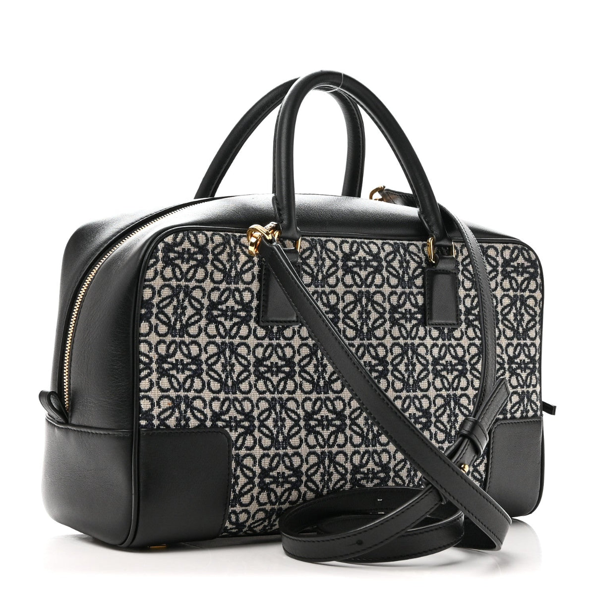 Jacquard Anagram Calfskin Amazona 28 Black Navy