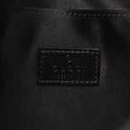 Jacquard Black Denim GG Monogram Horsebit Slim Small Shoulder Bag Black Grey