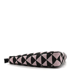 Jacquard Triangolo Symbole Embroidered Mini Triangle Bag Black Alabastro