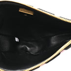 Jacquard Triangolo Symbole Embroidered Mini Triangle Bag Black Alabastro
