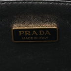 Jacquard Triangolo Symbole Embroidered Mini Triangle Bag Black Alabastro