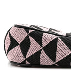 Jacquard Triangolo Symbole Embroidered Mini Triangle Bag Black Alabastro