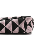 Jacquard Triangolo Symbole Embroidered Mini Triangle Bag Black Alabastro