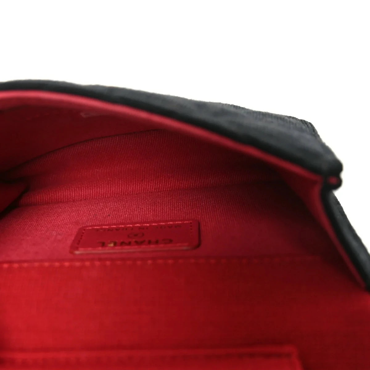 Jersey Quilted Micro Mini Flap Black