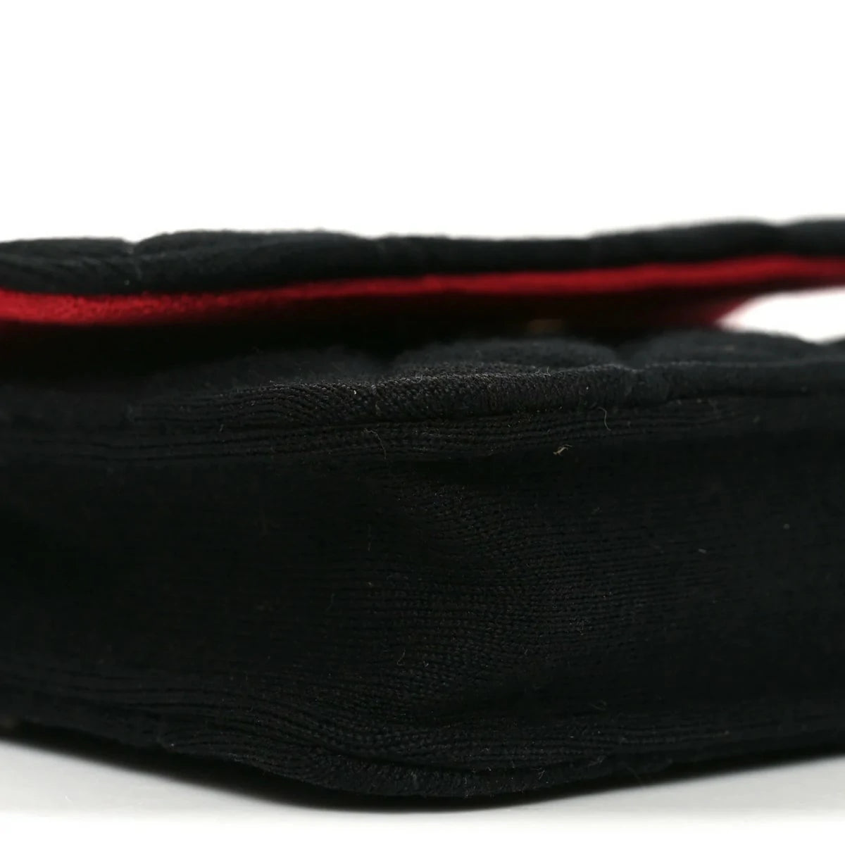 Jersey Quilted Micro Mini Flap Black