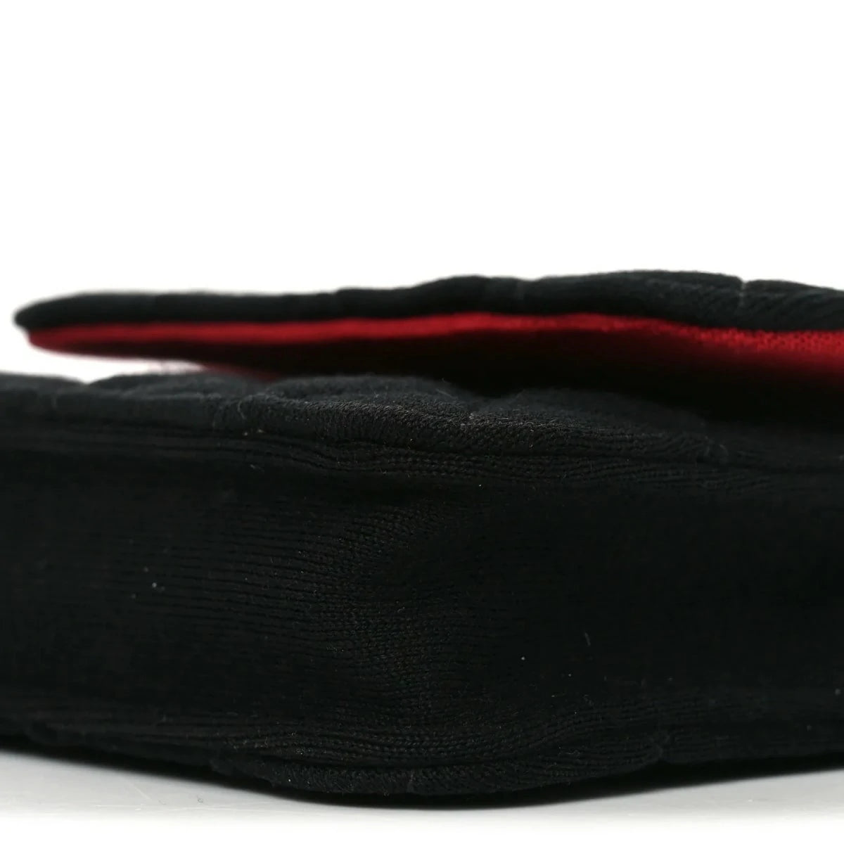Jersey Quilted Micro Mini Flap Black