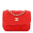 Jersey Quilted Micro Mini Flap Red