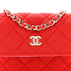 Jersey Quilted Micro Mini Flap Red