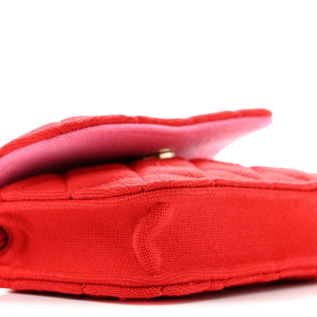 Jersey Quilted Micro Mini Flap Red
