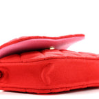 Jersey Quilted Micro Mini Flap Red